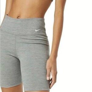 Nike Dri Fit Gray Hi Rise‎ Biker Compression Shorts Women’s Size Small 7”